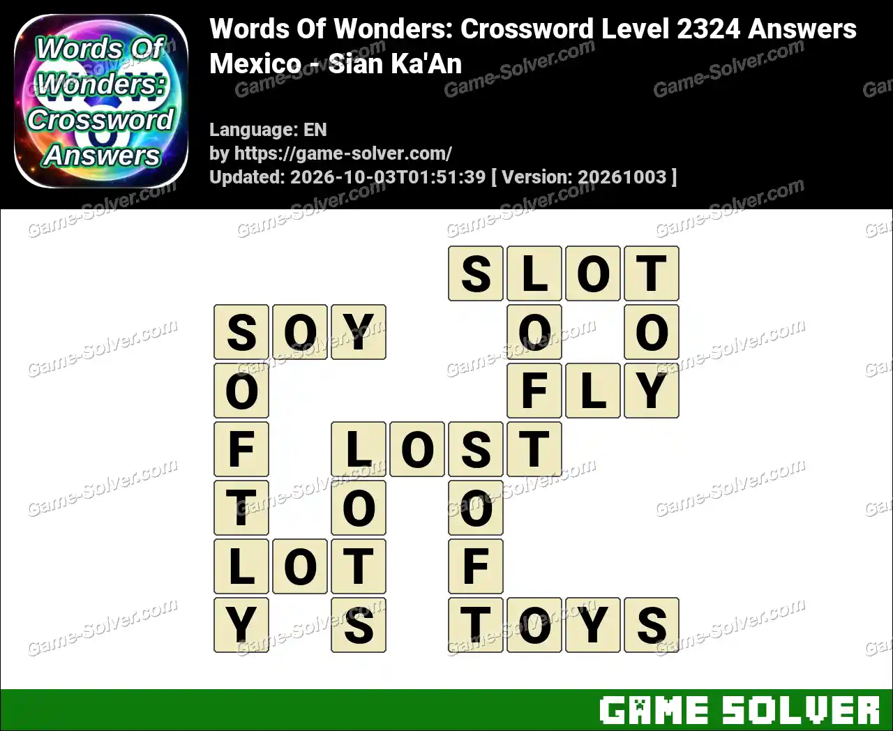 Words Of Wonders: Crossword Level 2324 Answers – Mexico – Sian Ka’An